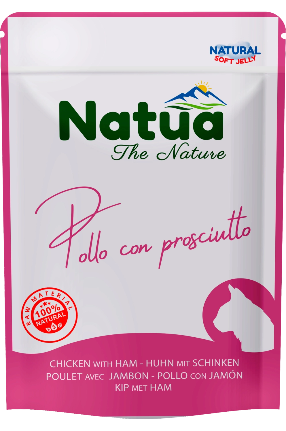 Natua Cat Natural Pollo Prosciutto Jelly 70g Busta Natua Cat Natural Pollo Prosciutto Jelly 70g Busta